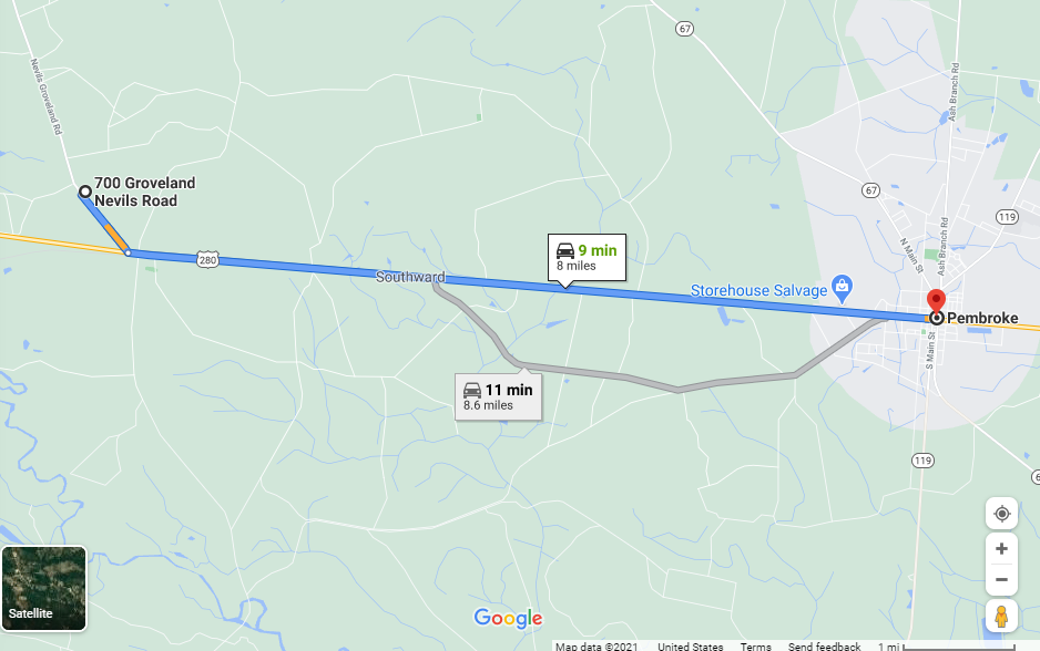 1.5 Acre Residential Lot 700 Groveland Nevils Rd, Pembroke GA